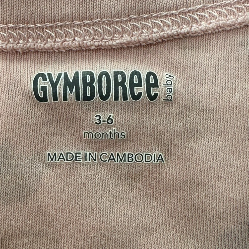 Gymboree Baby Girls 3-6 Months Pink Floral Long Sleeve One Piece Pajamas‎